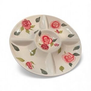 Vintage 5 Section Rose Co. China 14.5" Round MINT‎